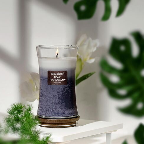 HomeLights شموع من 3 طبقات معطرة للمنزل، 21.52 أونصة شموع معطرة بشمع الصويا الطبيعي تحرق حتى 100 ساعة، جرة كبيرة، قرفة التفاح in Kuwait