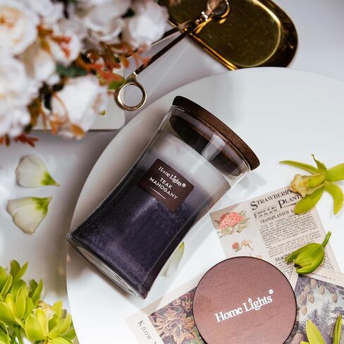 HomeLights شموع من 3 طبقات معطرة للمنزل، 21.52 أونصة شموع معطرة بشمع الصويا الطبيعي تحرق حتى 100 ساعة، جرة كبيرة، قرفة التفاح in Kuwait