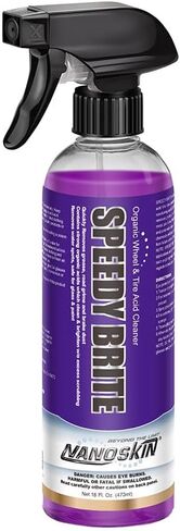 Nanoskin SPEEDY BRITE Pro Grade Wheel & Tire Acid Cleaner, 32 Oz. (2x16Oz) - Chrome & Coated Wheel Safe, Cleaning with Organic Acid | Removes Brake Dust & Road Grime for Auto Detailing, Body Shop Safe in Saudi Arabia