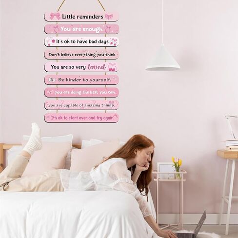 ديكور غرفة الأقواس الوردية للفتيات - اقتباسات ملهمة من Luvsweets لديكور جدار الفن الوردي لغرفة النوم البناتي ديكور فني للحائط لوحات خشبية معلقة للفتيات المراهقات والنساء في المنزل وغرفة النوم والنوم وديكور المنزل in Kuwait