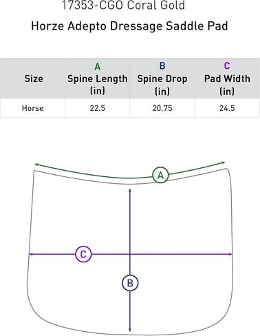 HORZE Adepto Quilted Quick-Dry Dressage Saddle Pad for Horses with Two-Tone Trim in Kuwait