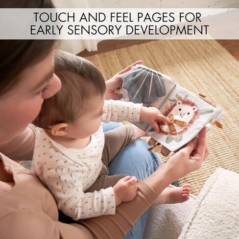 Soft Baby Book with Touch and Feel Pages - Cute Sensory Book for Babies 0-6 Months with Textured Farmworld, Mirror & Crinkle Paper - The Perfect Toy for Baby Showers or as a Newborn/Infant Gift in Saudi Arabia
