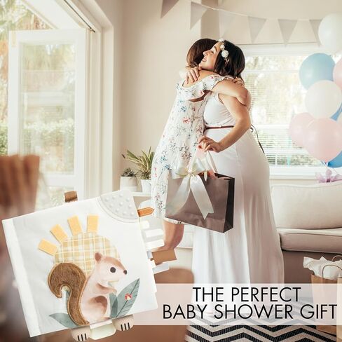 Soft Baby Book with Touch and Feel Pages - Cute Sensory Book for Babies 0-6 Months with Textured Farmworld, Mirror & Crinkle Paper - The Perfect Toy for Baby Showers or as a Newborn/Infant Gift in Saudi Arabia