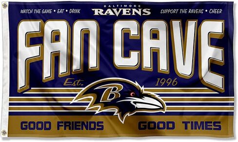 WinCraft Baltimore Ravens Fan Man Cave Banner Flag in Saudi Arabia