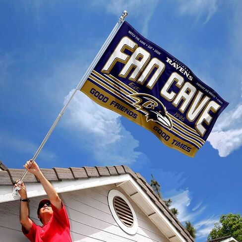 WinCraft Baltimore Ravens Fan Man Cave Banner Flag in Saudi Arabia