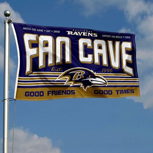 WinCraft Baltimore Ravens Fan Man Cave Banner Flag in Saudi Arabia