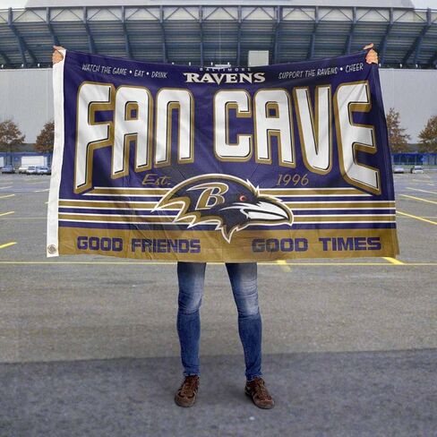 WinCraft Baltimore Ravens Fan Man Cave Banner Flag in Saudi Arabia
