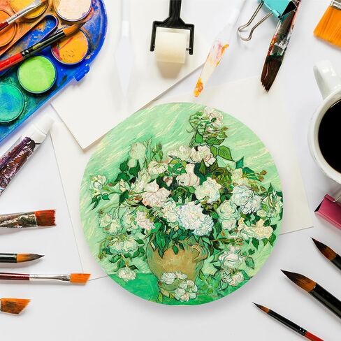 6 Pack 6 Inch Round Wooden Plaque, 3/4 Inch Thick Unfinished Wooden Circle Plaque, Natural Pine Wood Base for Craft Projects, Sign, Painting, Woodcarving, Engraving in Kuwait