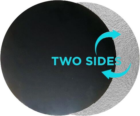 9 inch Round, 2-Sides Silver/Black Solid Food-Graded Sturdy Cake Boards, 2mm Thick (25-Pack) in Saudi Arabia