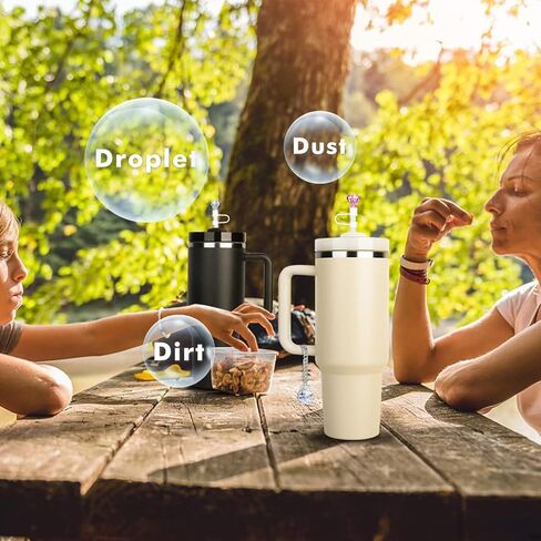 8 قطع من قطع الماس من القش لكأس ستانلي 30 و40 أونصة من الكريستال اللامع ملحقات كأس ستانلي اللطيفة من السيليكون غطاء من القش 10 مم لزجاجة المياه وغطاء من القش وغطاء بهلوان وإكسسوارات قابلة لإعادة الاستخدام in Kuwait