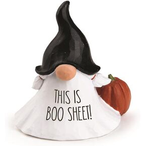 Blossom Bucket 226-13455 This is Boo Sheet Halloween Gnome Figurine, 3.5-inch Height