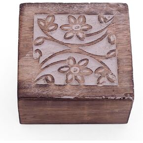 Great Birthday Gift Ideas Handmade Decorative Wooden Jewelry Box Jewelry Organizer Keepsake Box Treasure Chest Trinket Holder Watch Box Storage Box Housewarming Gifts Women