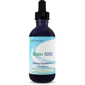 نوترا بيوجينيسيس - بيوتين 5000 - قطرات بيوتين فيتامين ب السائل للبشرة والشعر والغدة الكظرية وصحة المناعة - 2 أونصة in Kuwait