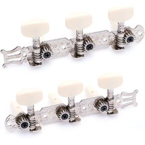 Acoustic Guitar Tuning Pegs, 3L+3R Set, Double Hole Machine Heads for Classical Guitar and Acoustic Guitar