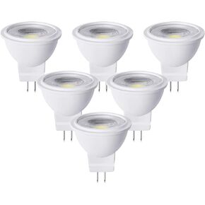 MR11 LED Bulb 3W 12V AC/DC Low Voltage LED Landscape Light Bulbs GU4 Bi-pin Non-Dimmable LED Spotlight Bulb Warm White 3000K 270lm,25W Halogen Equivalent for Track Lighting 6Pack