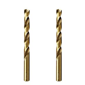 MAXTOOL 13/64" 2pcs Identical Jobber Length Drills HSS M42 Twist Drill Bits 8% Cobalt Fully Ground Golden Straight Shank Drills; JBF42G10R13P2