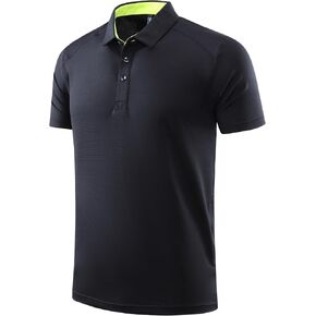 Mens Polo Shirts Quick Dry Sport T Shirt Performance Short Sleeve Athletic Tennis Golf Workout Polo Shirts