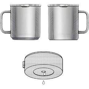 حذاء واقٍ متوافق مع كوب YETI Rambler سعة 14 أونصة/كوب قابل للتكديس وغطاء سفلي مضاد للانزلاق وغطاء حماية من السيليكون (YETI 14oz كم كوب أسود*1)