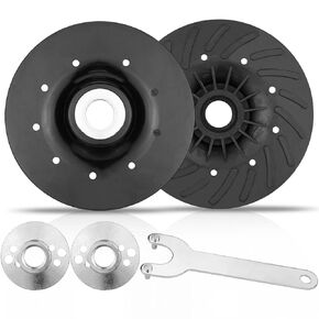 Angle Grinder Backing Pad, 7" x 5/8"-11 2PCS Angle Grinder Ribbed Backing Pad Resin Fiber Disc for Grinding Polishing Sanding Woodworking