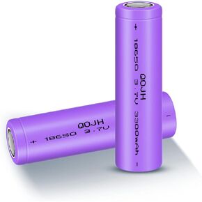 RAFZCCF 18650 Rechargeable Battery 3.7V Flat top Lithium Rechargeable Batteries for Headlamp, LED Flashlight, 2Pack