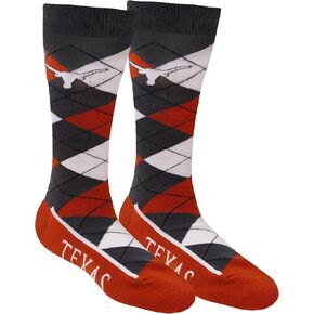 For Bare Feet Mens Zoom NCAA Argyle Dress Socks-Ohio State Buckeyes, Large (10-13)