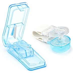 قطعتين محمولة لأخذ حبوب الدواء وقطاعة حبوب الدواء، 2023 جديد لأخذ حبوب الدواء، قطاعة حبوب احترافية، مناسبة للأطفال وكبار السن والأشخاص الذين يعانون من صعوبة في البلع ومفاصل يد ضعيفة in Kuwait