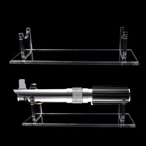 WANLIAN Lightsaber Stand Saber Stand Acrylic Lightsaber Holder Desktop Display Showcase for Lightsaber Saber Display Decoration (Square Black 1 pack)