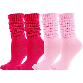 Women Girls Slouchy Socks, Slouch Socks Scrunch Socks Scrunchie Socks for Spring Summer,2 Pairs