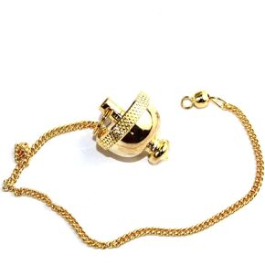 Jet Brass Dome Metal Pendulum Pot Chamber Dowsing Healing Meditation Wicca Spiritual Answers Image is JUST A Reference.