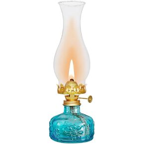 مصباح زيت الغرفة - 10.6 بوصة × 3.35 بوصة مصباح كيروسين رمادي عتيق على شكل ندفة الثلج مدخنة علوية منحوتة بشكل جميل مصابيح زيت زجاجية للاستخدام الداخلي in Kuwait