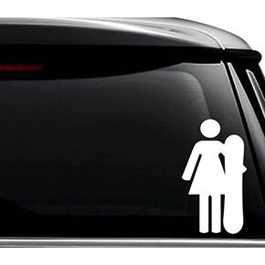 Snowboarding Girl Snowboard Decal Sticker For Use On Laptop, Helmet, Car, Truck, Motorcycle, Windows, Bumper, Wall, and Decor Size- [6 inch] / [15 cm] Tall / Color- Gloss White