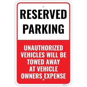 1PC Reserved Parking Sign, 18 x 12 Inches - Aluminum - Private Parking Only Sign Metal