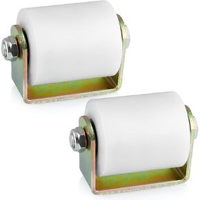 Skelang 2-Pack Slide Gate Guide Roller 3 Inches, Rolling Gates Guider with C Bracket, Nylon Sliding Gate Roller, Post Welded Assembly