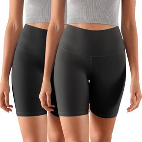 ODODOS ODCLOUD 2-Pack Lounge Yoga Shorts for Women- 4" / 6" / 8" /10" High Waist Buttery Soft Biker Shorts