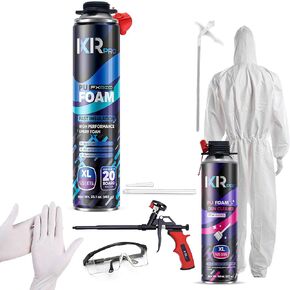 Spray Foam Insulation Can (23.1 oz. / 655 g) Expanding Foam Sealant, Spray Insulation, Closed Cell Spray Foam Insulation, Gap Filler Foam, High Density Spray Foam, Walls Ceiling Windows Doors