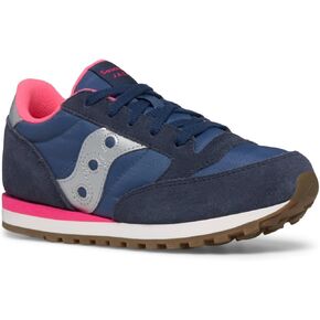 Saucony Jazz Original (Little Big Kid) Sneaker, Grey/Blue/Orange, 6 US Unisex