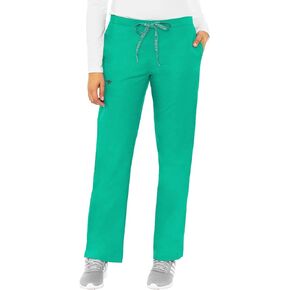 Med Couture Signature Drawstring Pant for Women, Spearmint/Charcoal, X-Small Tall