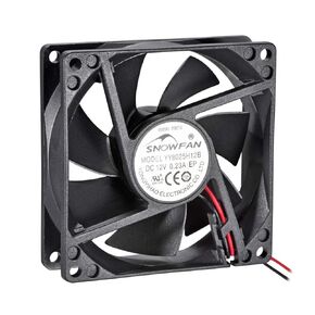 uxcell SNOWFAN Authorized 80mm x 80mm x 25mm 12V Brushless DC Cooling Fan YY8025H12B