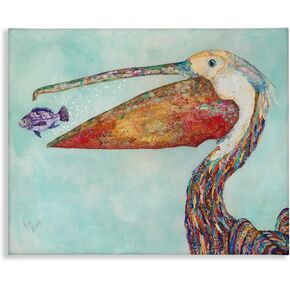 Pelican's Lost Supper Fish and Patterned Feathers