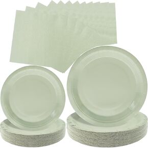 Pink Party Supplies Set Include Pink Paper Plates and Napkins,Severs 25 Guests Pink Party Plates, Pink Birthday Plates for Women