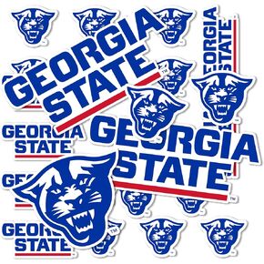 Desert Cactus Georgia State University Sticker Panthers GSU Stickers Vinyl Decals Laptop Water Bottle Car Scrapbook 13.43x10.98 Sheet T1 (Type 1-1)