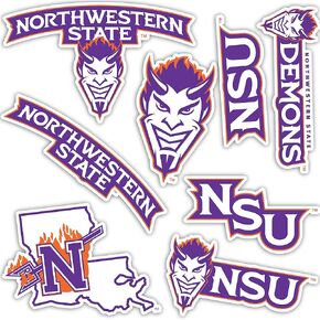 Desert Cactus Northwestern State University NSU Demons Stickers Vinyl Decals Laptop Water Bottle Car Scrapbook 11.38x8.94 Sheet T2 (Type 2)
