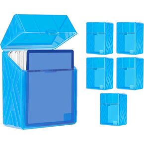 6-Pack Card Case, Plastic Card Case for Trading Cards, Sturdy Card Organizer for 90+ Sleeve Cards, Card Organizer for MTG, Sports Cards(Transparent)