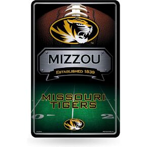 Rico Industries NCAA Missouri Tigers 11" x 17" Metal Home Décor Sign