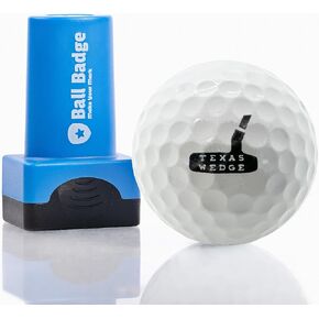 Ball Badge - Golf Ball Stamp, Self-Inking Golf Ball Stamper, Golf Ball Marker, Reusable Golf Ball Marking Tool to Identify Golf Balls, Reusable Ink Stamp for Golf Balls (I'd Tap That)