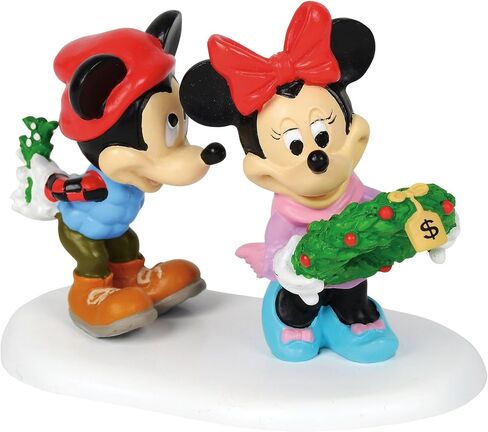 القسم 56 بوليريسين، مسحوق حجري Disney Mickey's Mistletoe Surprise 2.5" H Village ملحق، متعدد الألوان in Saudi Arabia