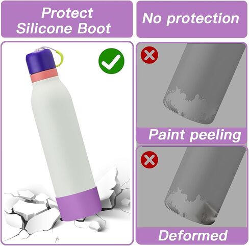 2Pcs Protective Silicone Boot for Owala FreeSip Twist 24oz, Anti-Slip Sleeve Bottom Protector Accessories fit Owala FreeSip Twist, Boot Cover rotects Against Bottle from Damage in Saudi Arabia