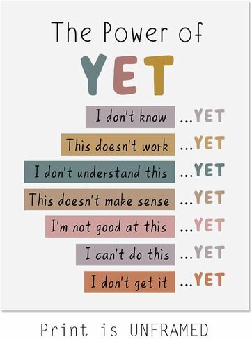 It's Okay to Be Yourself, Boho Classroom Decor, Educational Wall Art, Playroom Wall Art Decor,Nursery Decor,Classroom Must Haves,Boys Girls Toddler Room Decor,No Framed (8x10 Inches) in Saudi Arabia