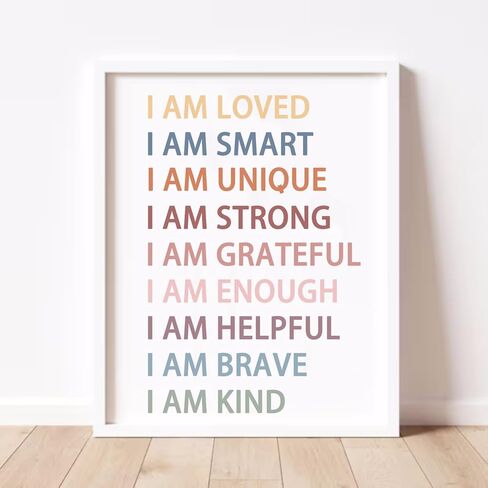 It's Okay to Be Yourself, Boho Classroom Decor, Educational Wall Art, Playroom Wall Art Decor,Nursery Decor,Classroom Must Haves,Boys Girls Toddler Room Decor,No Framed (8x10 Inches) in Saudi Arabia