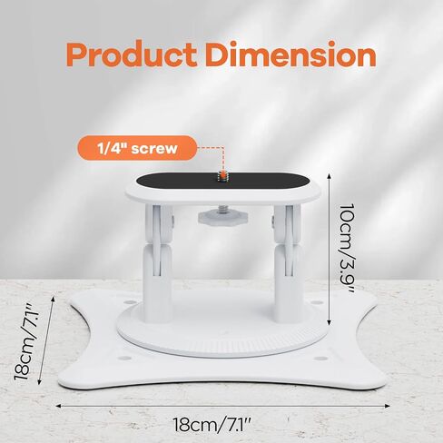 Multi-Angle Projector Stand, Aluminum Desktop Projector Stand Adjustable 360° Tilt for Mini Projector, Table Projector Stand with 1/4" Screw Used for Indoor/Outdoor in Saudi Arabia